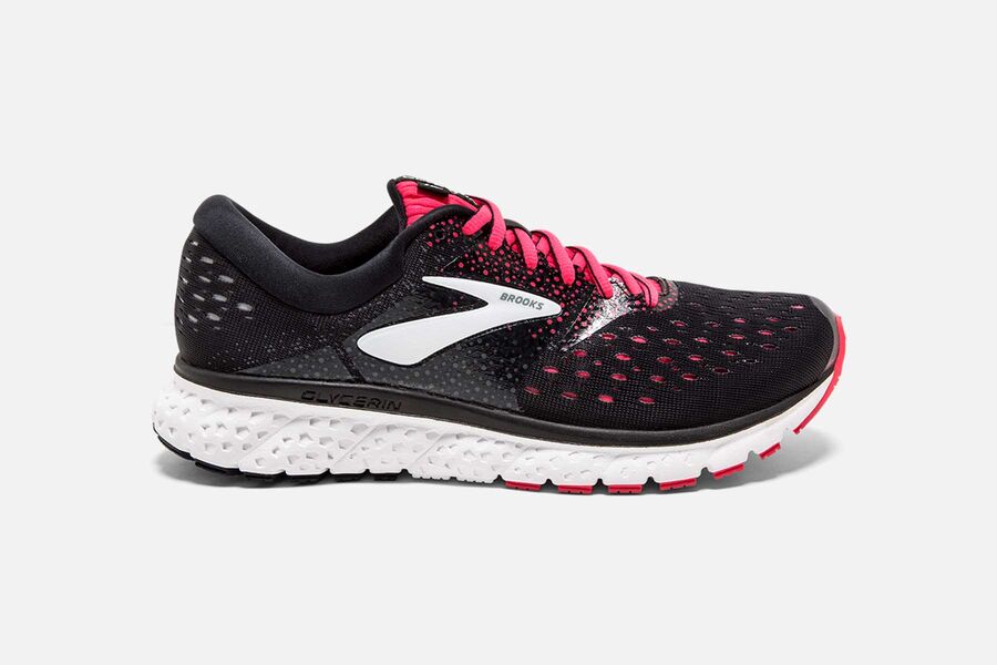 Brooks Glycerin 16 Womens UK - Road Running Shoes - Black 482-IFOYJA